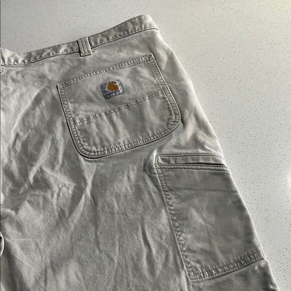 Carhartt Gray Relaxed Flat Front Flex Shorts Versatile Style Waist 46 - Picture 4 of 11